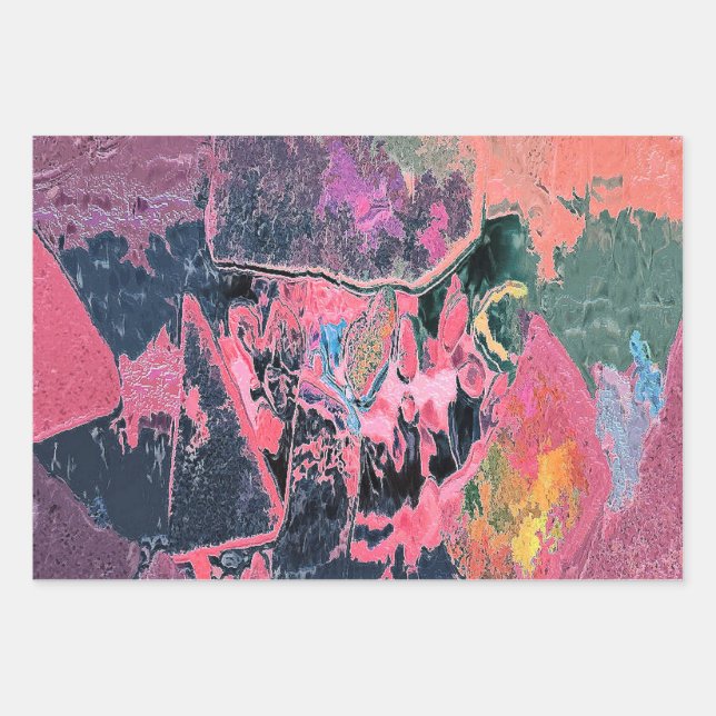 FEUILLE DE PAPIER CADEAU EAU DE FLUX (Devant)