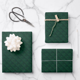 Feuille De Papier Cadeau Eau sur métal vert