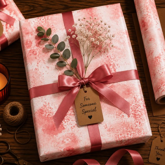 Feuille De Papier Cadeau Échos Cramoisis (Créateur téléchargé)