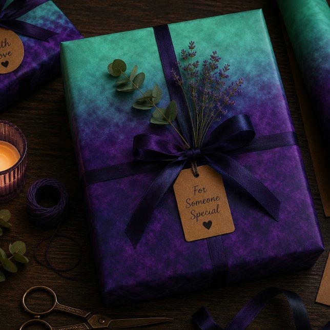 Feuille De Papier Cadeau Échos de la marée d'améthyste (Créateur téléchargé)