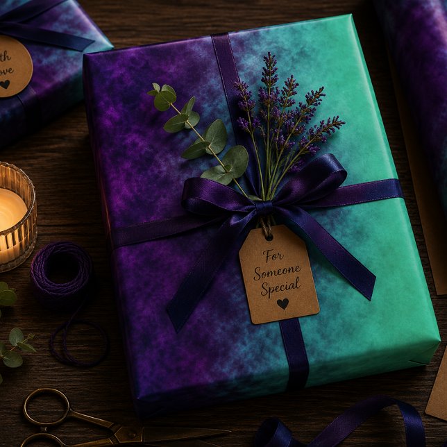 Feuille De Papier Cadeau Échos de la marée d'améthyste (Créateur téléchargé)