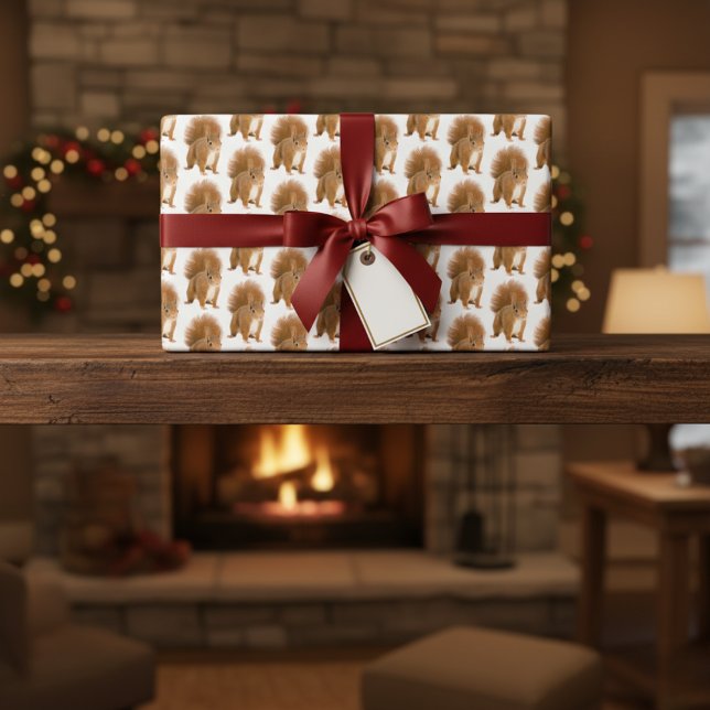 Feuille De Papier Cadeau Écureuil (Squirrel Wrapping Paper Sheet)