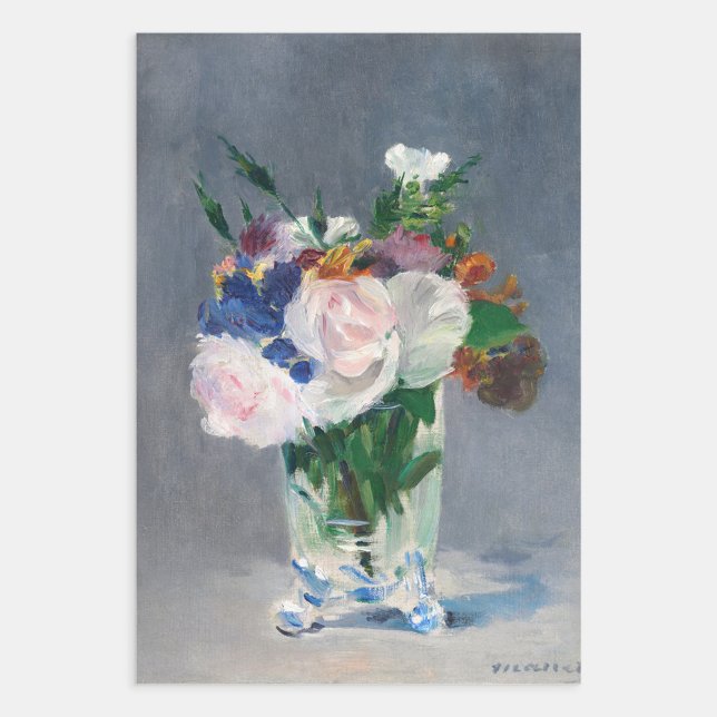 Feuille De Papier Cadeau Edouard Manet - Fleurs dans un Vase de Cristal (Créateur téléchargé)