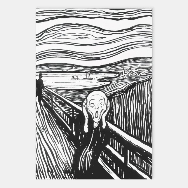 Feuille De Papier Cadeau Edvard Munch - La lithographie de cri (Créateur téléchargé)