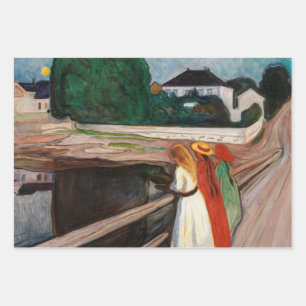Feuille De Papier Cadeau Edvard Munch - Les filles sur le pont