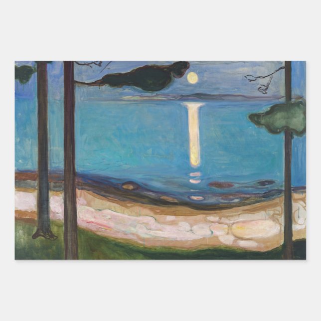 Feuille De Papier Cadeau Edvard Munch - Lune (Devant)