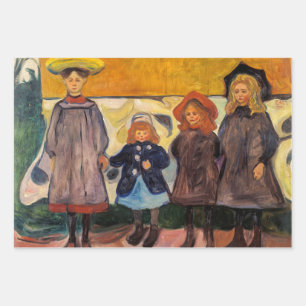 Feuille De Papier Cadeau Edvard Munch - Quatre filles à Asgardstrand