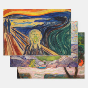 Feuille De Papier Cadeau Edvard Munch - Sélection de chefs-d'oeuvre