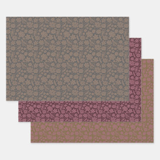 Feuille De Papier Cadeau Ehpopoki Floral x 3