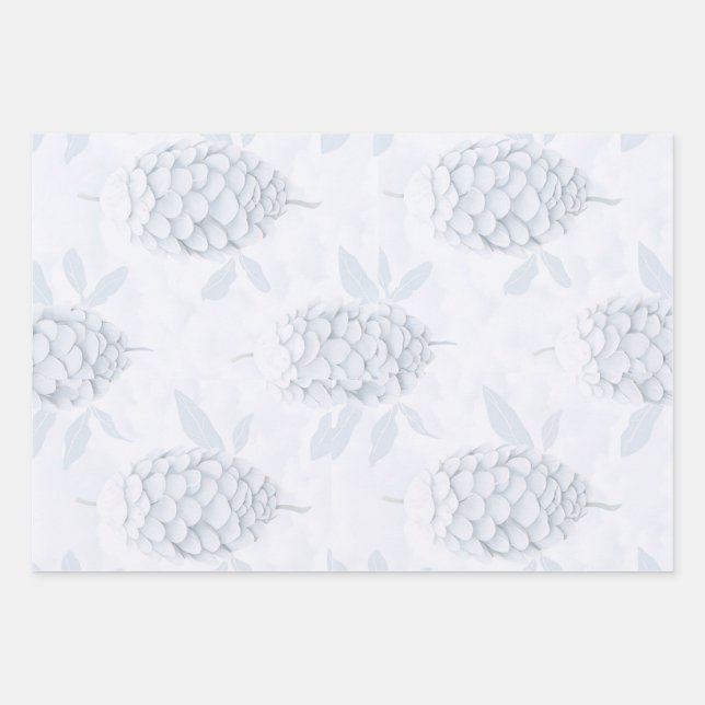 Feuille De Papier Cadeau Elegant Blue & Silver Christmas Wrapping Paper (Devant)