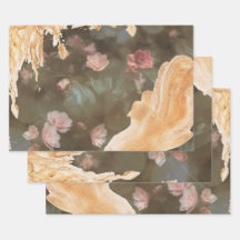 Elégant Bokeh Rose or éclaire la page de découpage