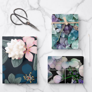 Feuille De Papier Cadeau Élégant botanique