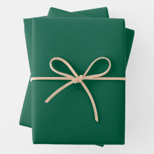 Feuille De Papier Cadeau Elégant chasseur vert couleur solide