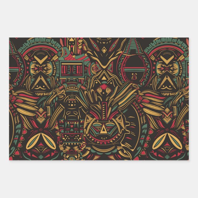 Feuille De Papier Cadeau Élégant Cyan "Mots-Clés Interdits Non Utilisés" Ma (Devant)