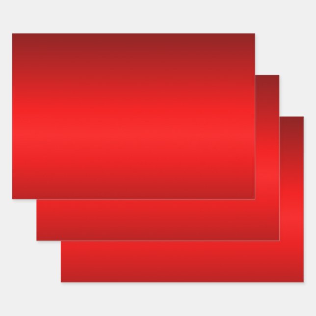 Feuille De Papier Cadeau Élégant dégradé rouge à noir (Lot)