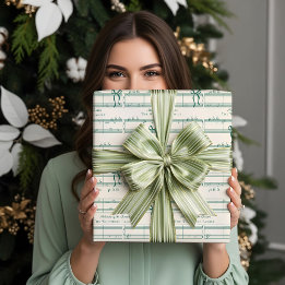 Feuille De Papier Cadeau Élégant Fun Fa La Bow Musique Vintage Personnalisé