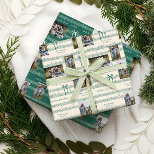 Feuille De Papier Cadeau Élégant Fun Fa La Bow Musique Vintage Photo Collag