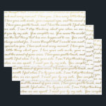 Feuille De Papier Cadeau Elegant Gold Love Modern Script Typographie Mariag<br><div class="desc">Un cadeau mariage dans un faux or moderne I Love You script de typographie fait une présentation géniale. Idéal pour les jeunes mariés,  les douches nuptiales,  les wedding showers,  les nouvelles maisons,  les douches fiançailles,  et plus encore.</div>