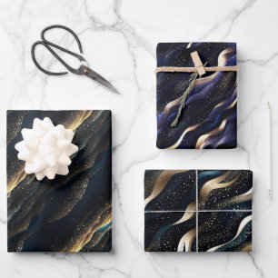 Feuille De Papier Cadeau Élégant imaginaire pétillant textures de dunes de