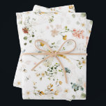 Feuille De Papier Cadeau Elégant jardin Fleur sauvage aquarelle<br><div class="desc">Jetez toute la prudence au vent avec ce fantaisiste thème de jardin fleur sauvage fait dans la belle aquarelle. Tant de cadeaux à envelopper pour les mariages,  anniversaires,  jour des mères,  douches nuptiales,  et plus</div>