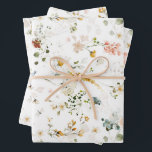 Feuille De Papier Cadeau Elégant jardin Fleur sauvage aquarelle<br><div class="desc">Jetez toute la prudence au vent avec ce fantaisiste thème de jardin fleur sauvage fait dans la belle aquarelle. Tant de cadeaux à envelopper pour les mariages,  anniversaires,  jour des mères,  douches nuptiales,  et plus</div>