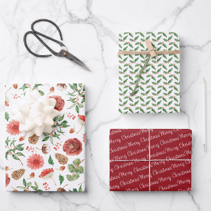 Feuille De Papier Cadeau Élégant Joyeux Noël