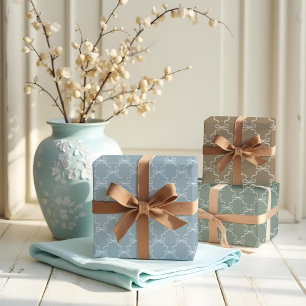 Feuille De Papier Cadeau Élégant Mariage Motif à main et à ruban