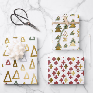 Feuille De Papier Cadeau Élégant moderne   Doodles de Noël