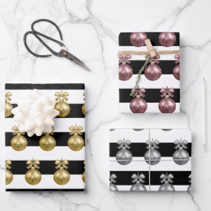 Feuille De Papier Cadeau Élégant Motif d'ornement de Noël