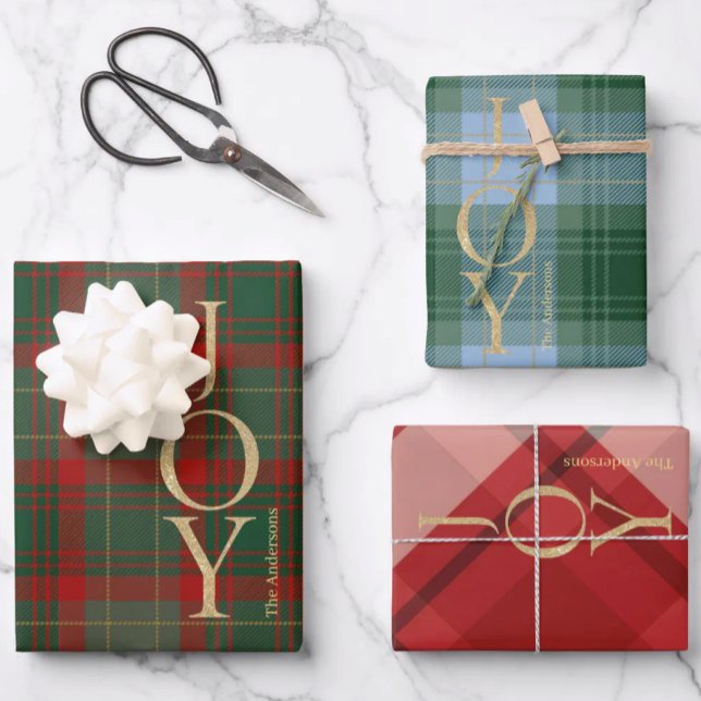 Feuille De Papier Cadeau Élégant Noël Plaid (Créateur téléchargé)