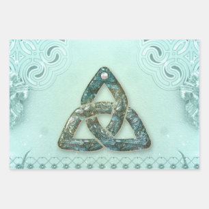 Feuille De Papier Cadeau Élégant noeud céleste