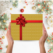 Élégant or répétition Nom Motif Noël Cadeau