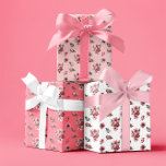 Feuille De Papier Cadeau Élégant rose Poinsettias Noël Motif de vacances<br><div class="desc">Élégant rose Poinsettias Noël Motif de vacances</div>