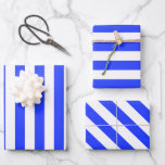 Feuille De Papier Cadeau Élégant Royal Bleu Clair Motif rayé<br><div class="desc">Papier d'emballage à rayures simples - parfait pour les mariages,  les douches nuptiales et les anniversaires.</div>
