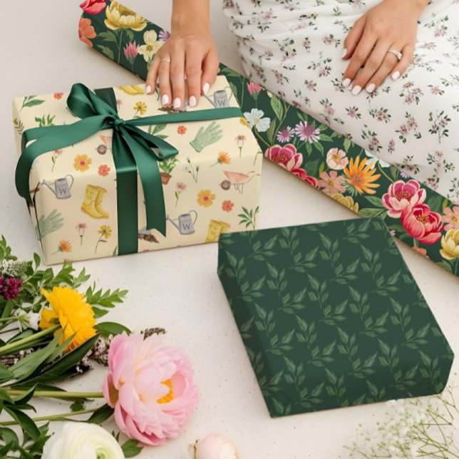 Feuille De Papier Cadeau Élégante floraison fleurie Jardin botanique Fille (Celebrate life’s special moments with our beautifully curated Wrapping Paper Sheet Set, featuring th)