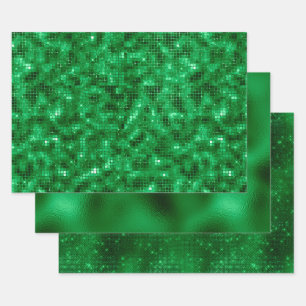 Feuille De Papier Cadeau Élégante huile verte