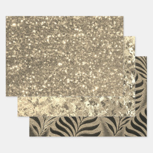 Feuille De Papier Cadeau Élégante Touche D'Or