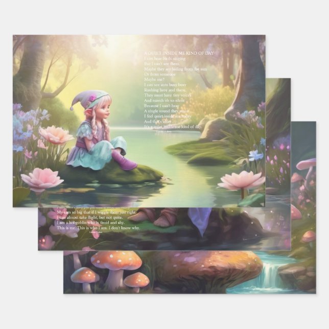 Feuille De Papier Cadeau Elf Poetry (Lot)