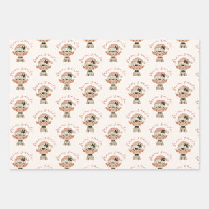 Feuille De Papier Cadeau Elfe de Noël de Père Noël