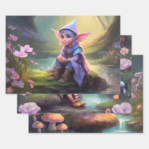 Feuille De Papier Cadeau Elfes