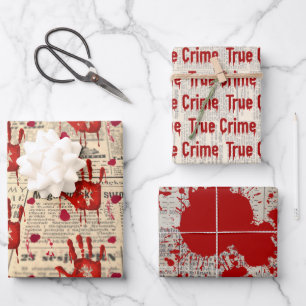 Feuille De Papier Cadeau Emballage énigmatique de crime fan affaire classée