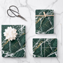 Emerald Green Marble Elegant Gold Veining Gift