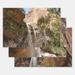 Feuille De Papier Cadeau Emerald Pool Falls I du parc national de Zion