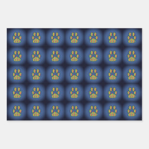 Feuille De Papier Cadeau Empreinte de patte