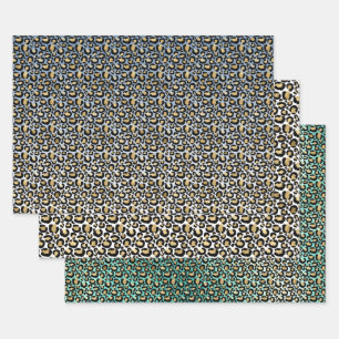Feuille De Papier Cadeau Empreintes de léopard Ombre