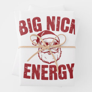 Feuille De Papier Cadeau Énergie Big Nick Blague de Noël drôle et méchante