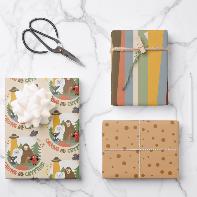 Feuille De Papier Cadeau Enfant Cryptide (Recto)
