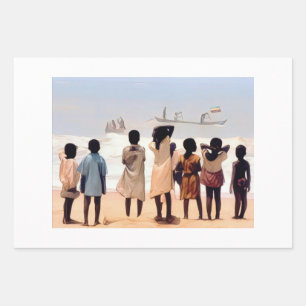 Feuille De Papier Cadeau Enfants du Ghana par Shelia Turner