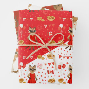 Feuille De Papier Cadeau Engin de golf de la fête du Canada pour Amoureux d