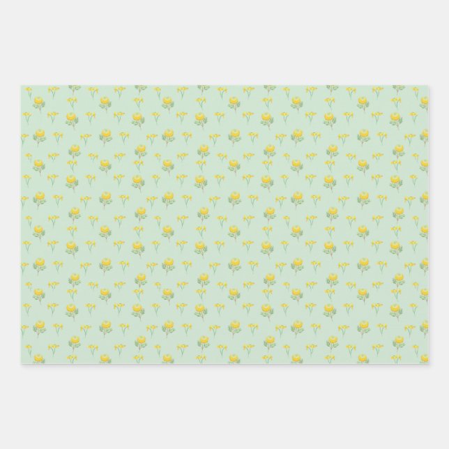 Feuille De Papier Cadeau Ensemble cadeau Marigold & Daisy (Devant)